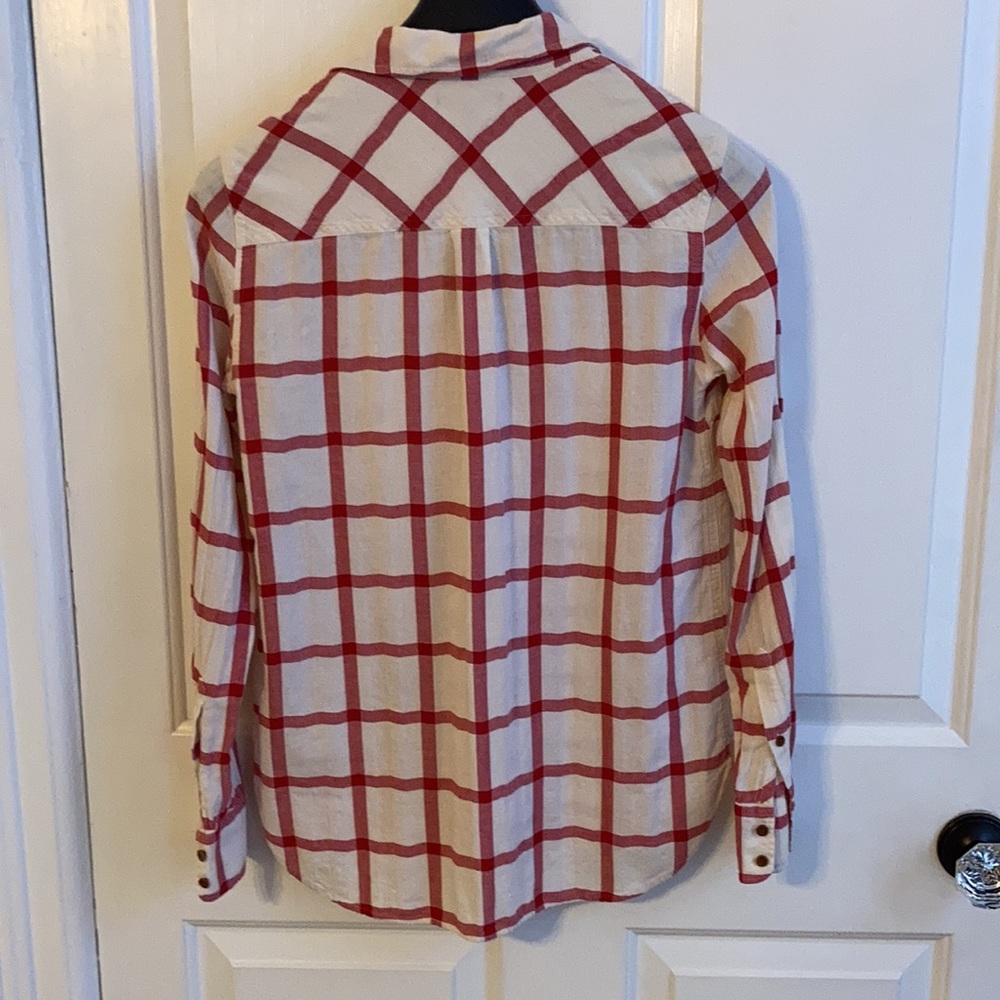 Vintage Boyfriend Plaid Shirt - Size 0 - Picture 5 of 5